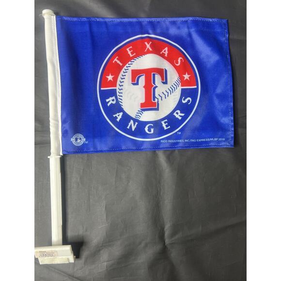 MLB Texas Rangers 11" X 14" Window Mount 2-Sided Car‎ Flag Baseball Fan Sports - Picture 1 of 5